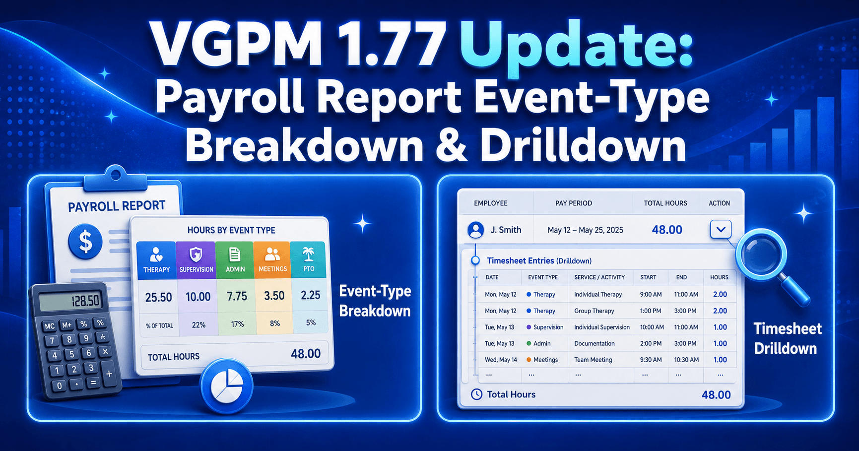 VGPM 1.77 Update: Payroll Report Event-Type Breakdown & Drilldown