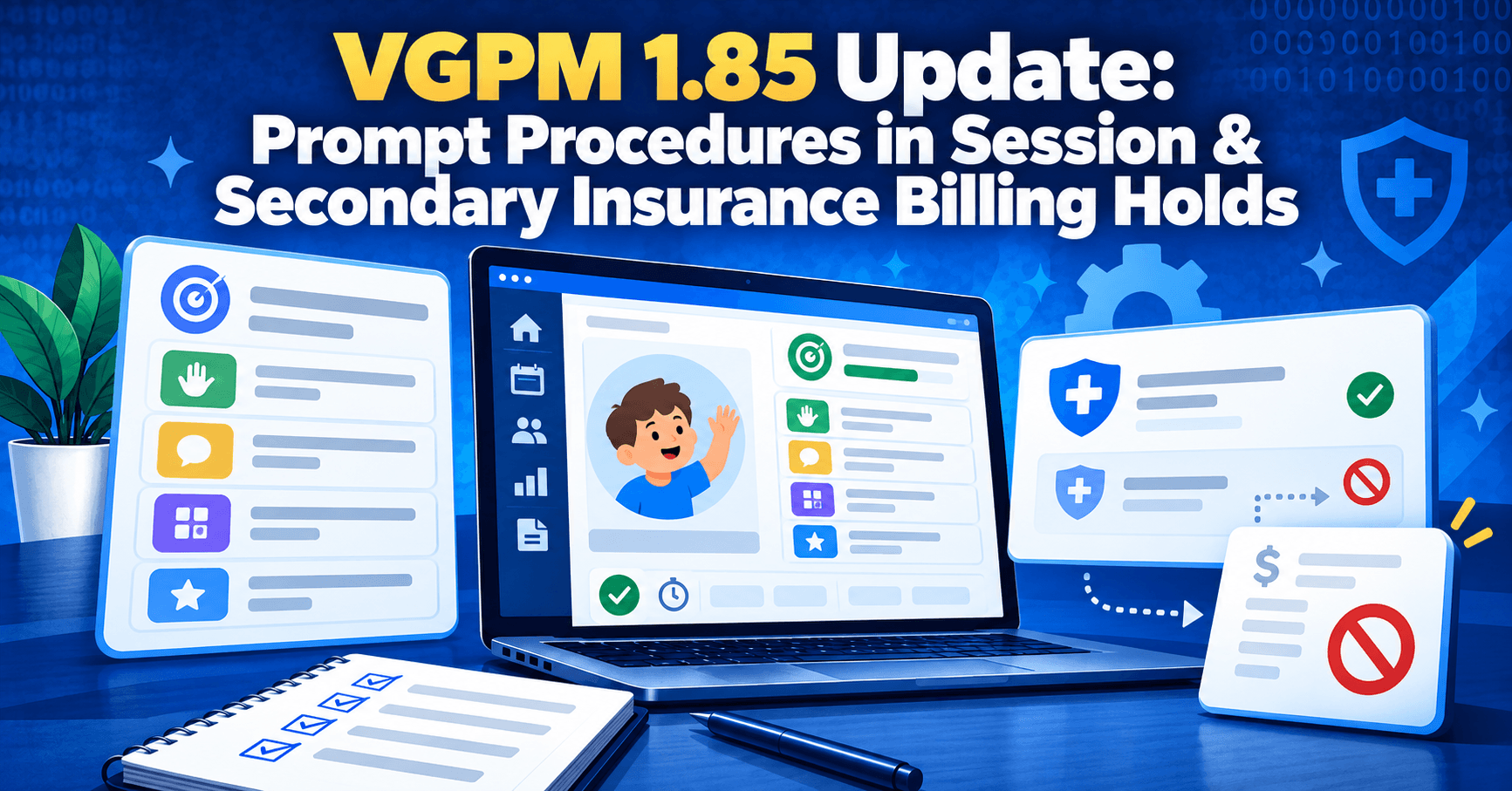 VGPM 1.85 Update: Prompt Procedures in Session & Secondary Insurance Billing Holds